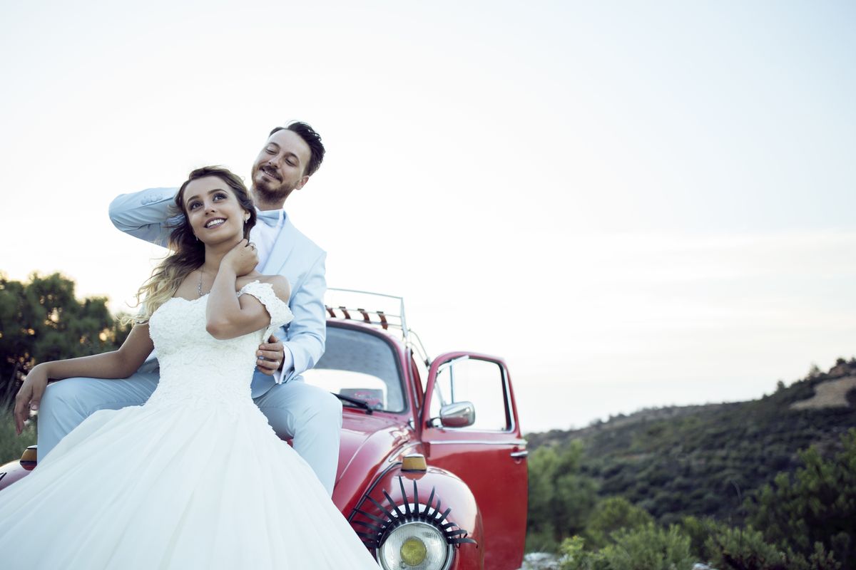 Araba damat, düğün çekimi