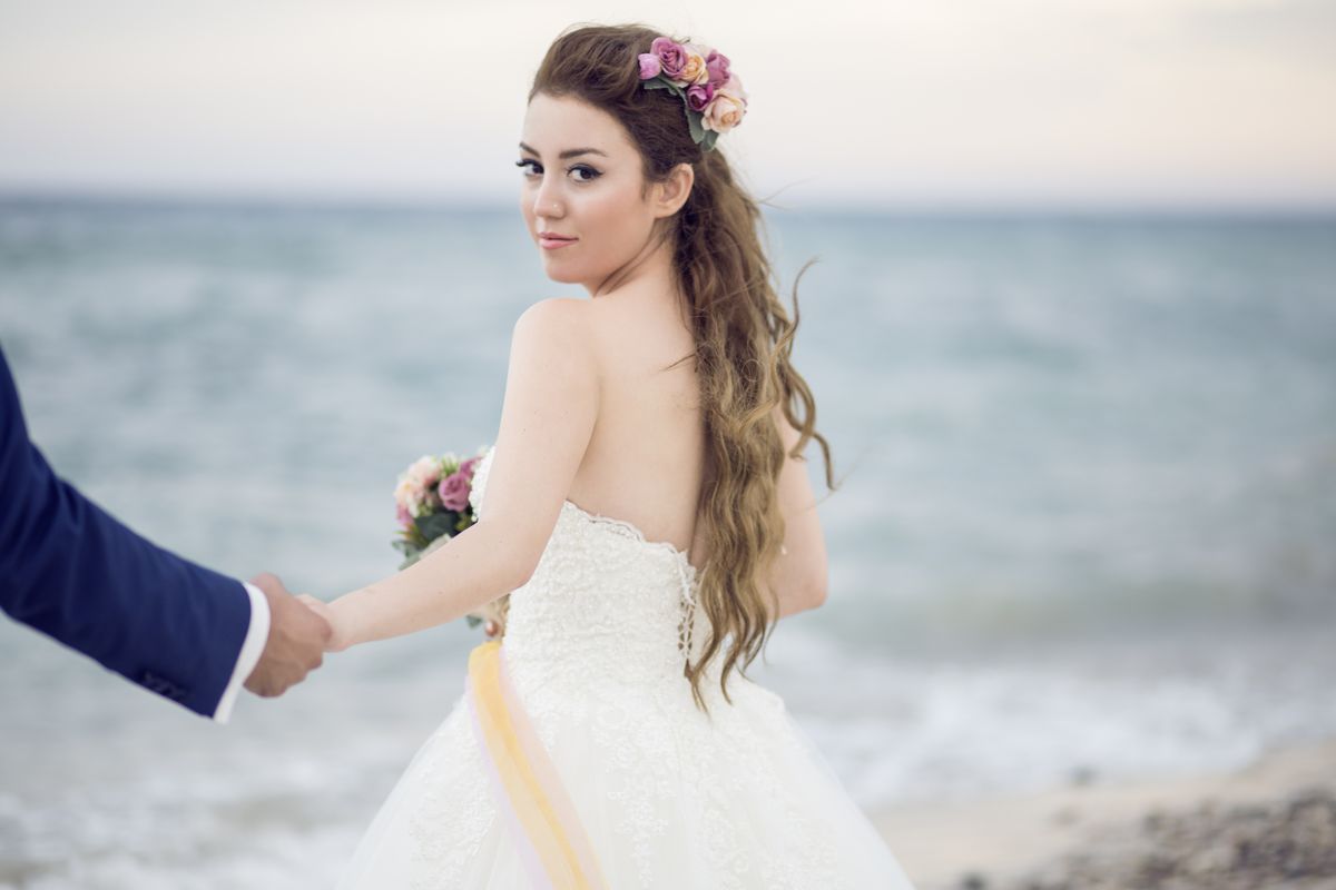 Sahil, düğün çekimi